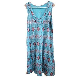 Fresh Produce Women's M Sleeveless Multicolor Diamond Print Dress